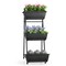 Vertical Raised Garden Bed Outdoor 3 Tiered Garden Planters Standing Elevated Planter Box with Drainage Holes for Plants Herbs Flowers Vegetables Brick